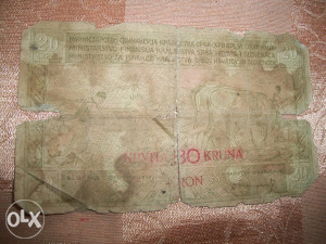 Novčanica Kraljevstva SHS 20 dinara/80 kruna (1919 g.)