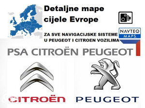 Mape za navigacije u Peugeot i Citroen vozilima