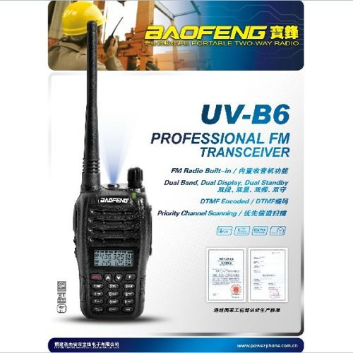 Toki Voki Baofeng UV-B6 VHF 136-174 MHz UHF 400-470MHz