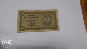 NOVCANICA-.20 Srpskih dinara -1941 GOD.