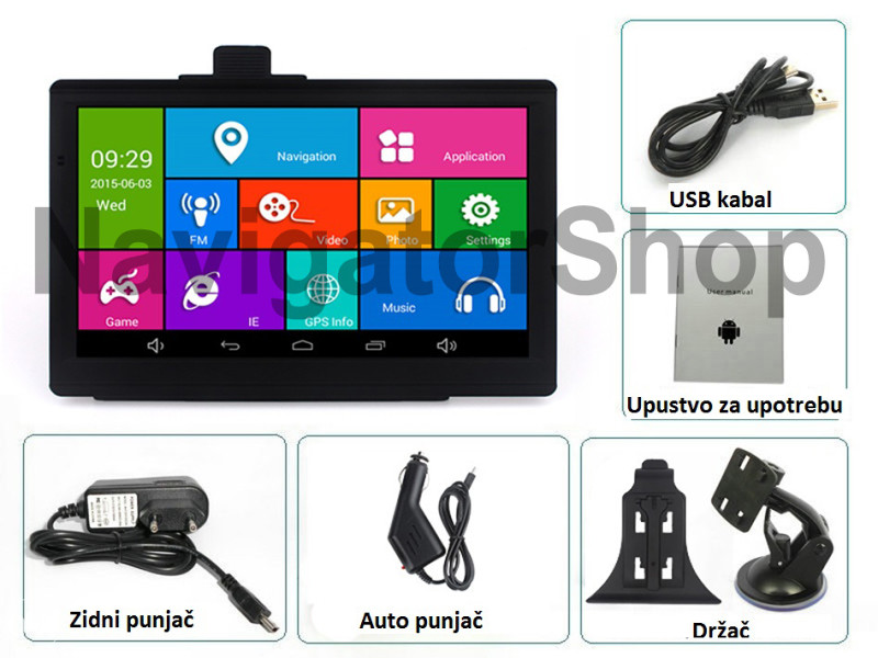 GPS Navigacija (super brza) Igo android 1GBram 4*1.2GHZ