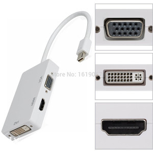 Mini Display Port 3in1,port HDMI/VGA,DVI