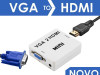 Konverter VGA audio na HDMI Full HD (16422)
