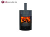Kamin J1 LATUS crni