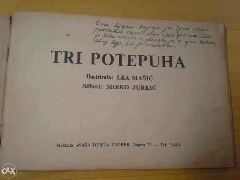 TRI POTEPUHA,ZAGREB 1963, SLIKOVNICA