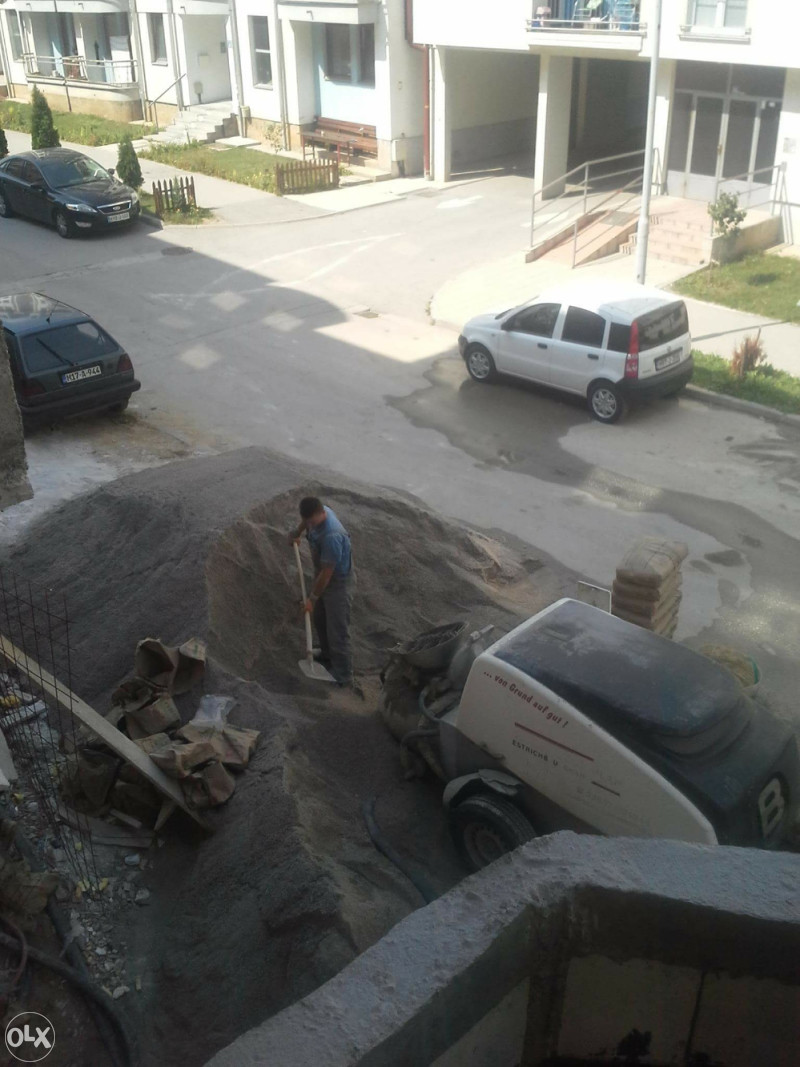 Glazure(Estrih)ugradnja masinski Kalesija,Tuzla