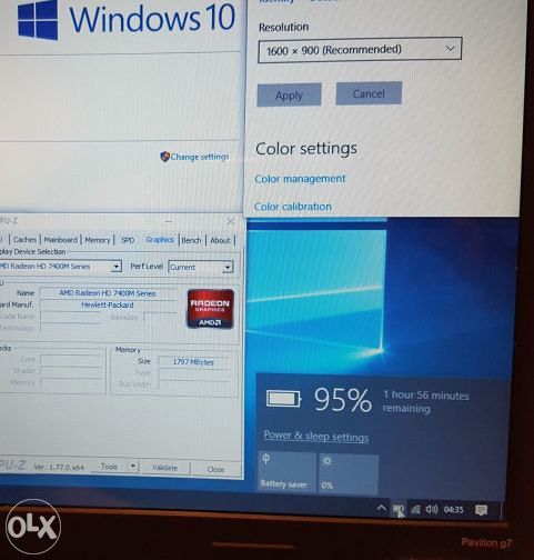 LAPTOP 17",HP G7,i5 2430M,4GB DDR3,AMD7400 1,8GB,500HDD